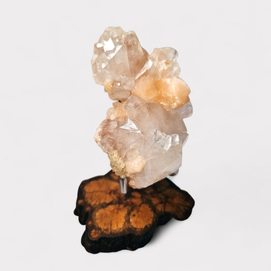Pink Apophyllite with Stilbite from India
