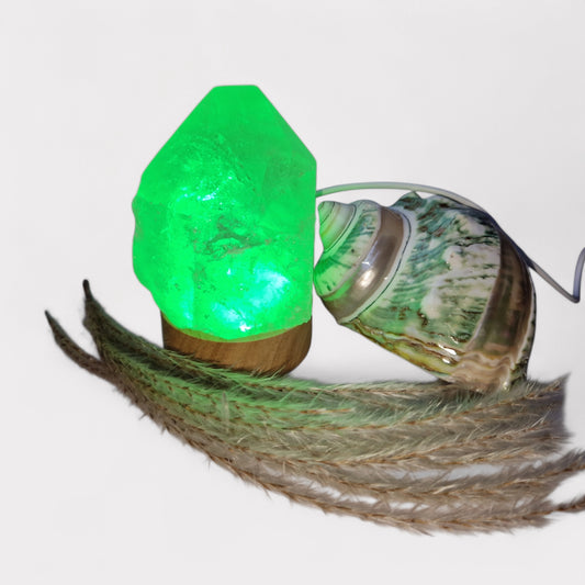 Rock crystal lamp with various colors
