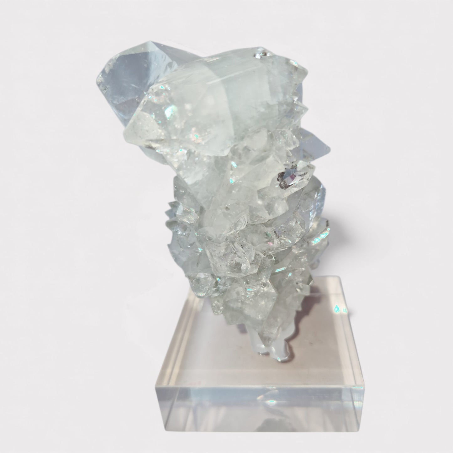 Spiegel Apofyliet & Blauwe Chalcedeoon (India)