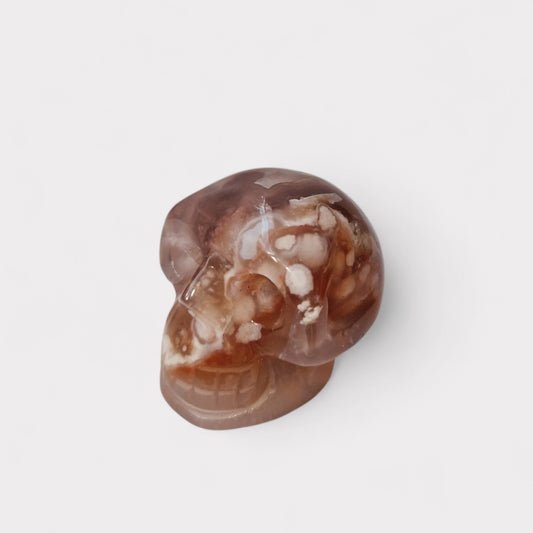 Flower Agate Skull