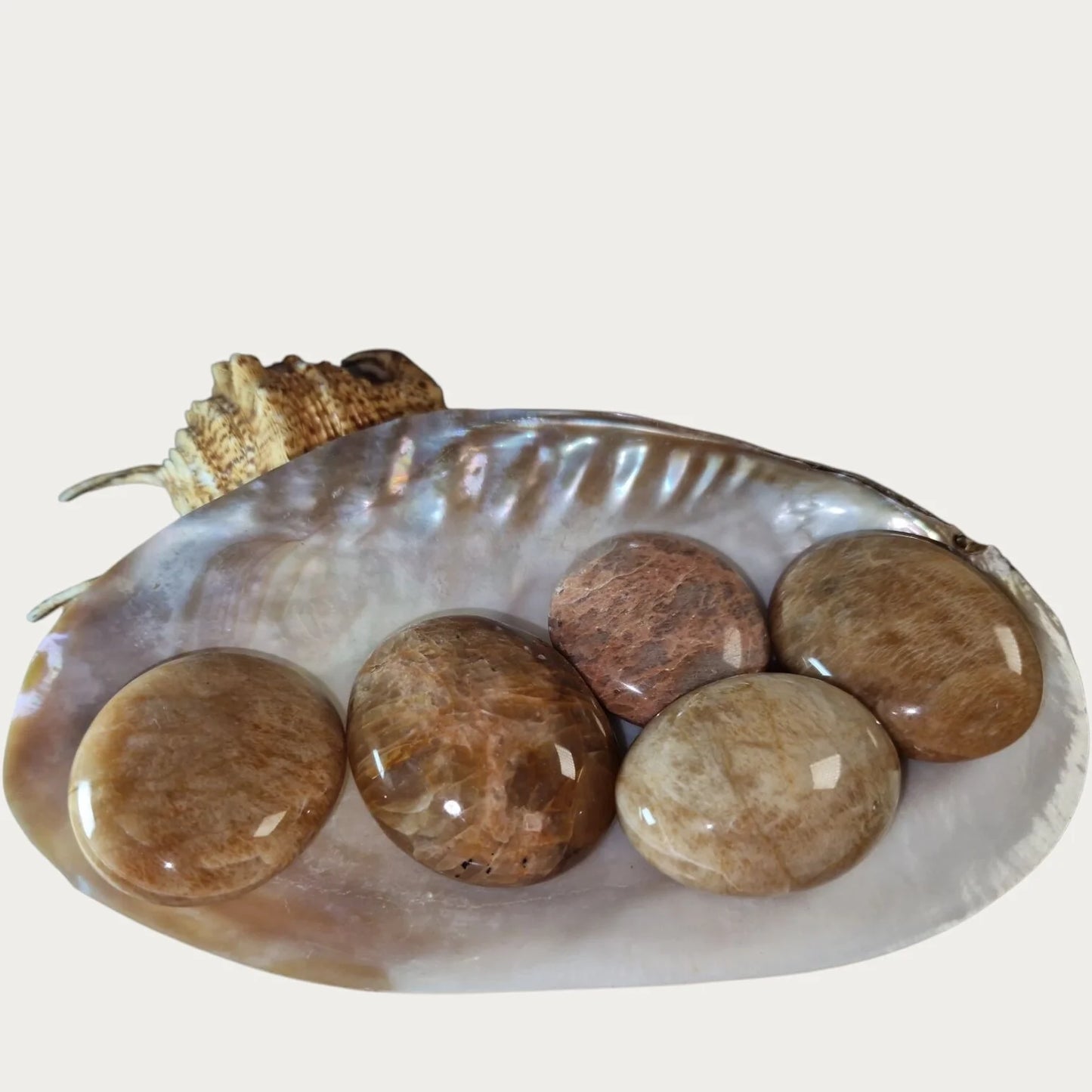 Perzik Maansteen handstenen