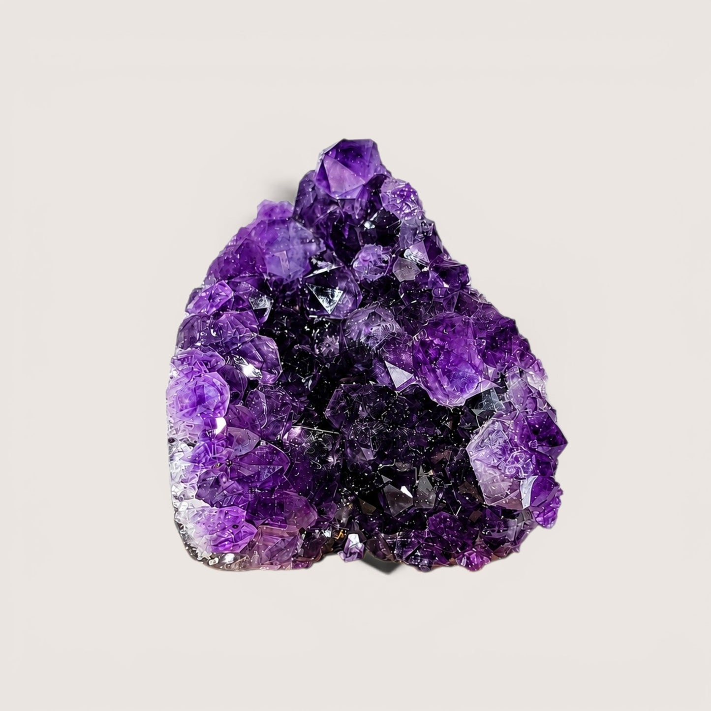 Amethyst cluster op houten voetje