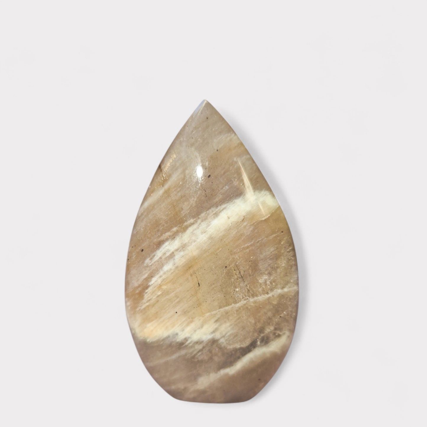 Perzik Maansteen Sculptuur