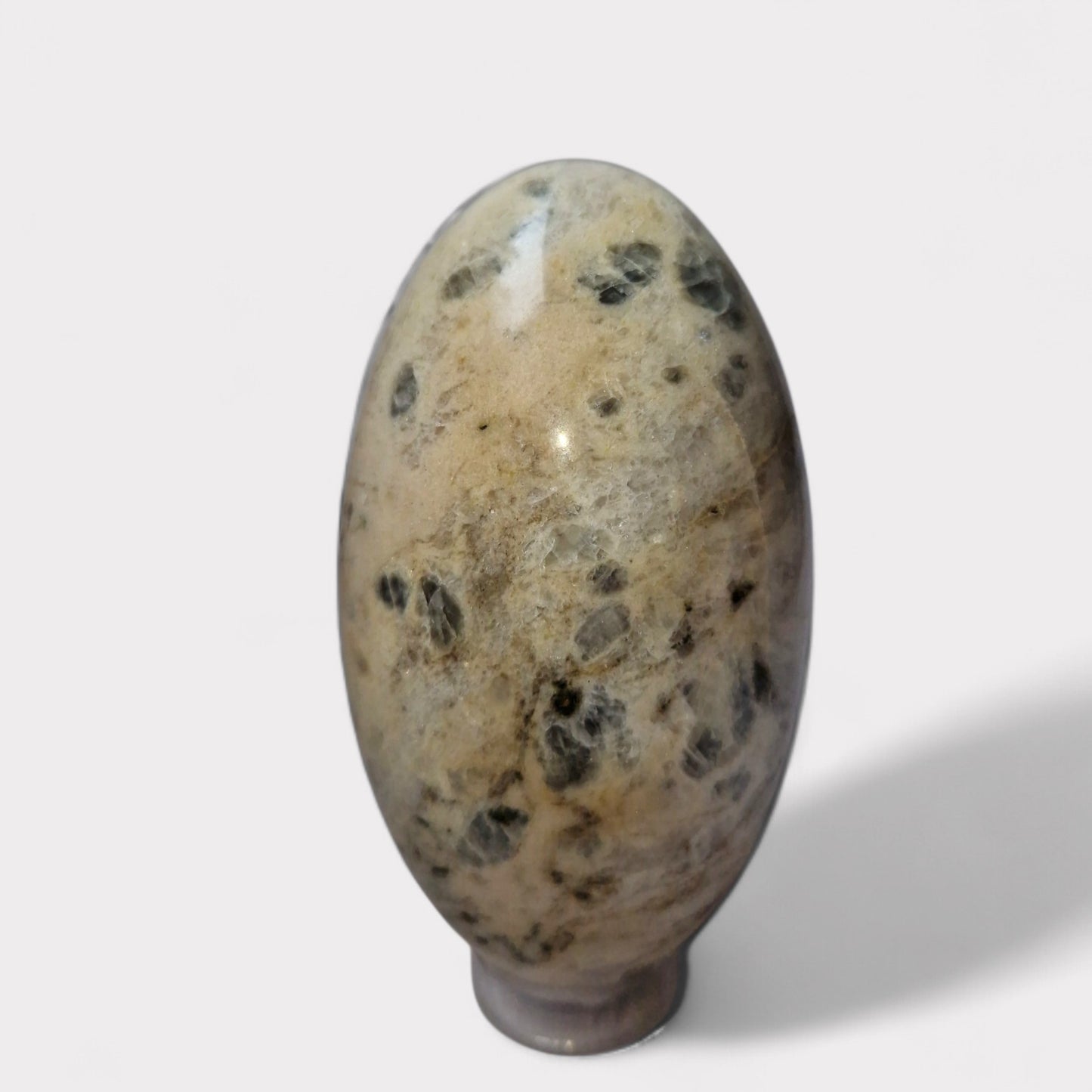 Moonstone with Smoky Quartz Shiva