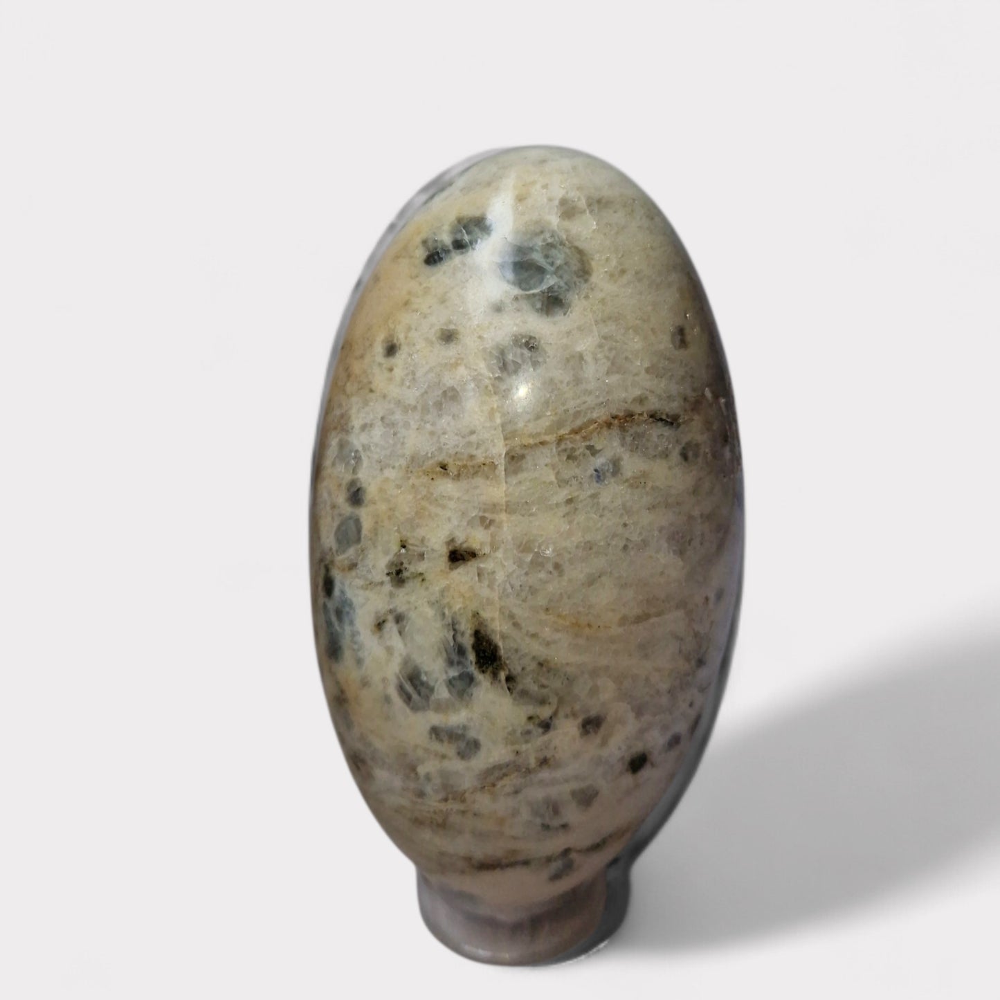 Moonstone with Smoky Quartz Shiva