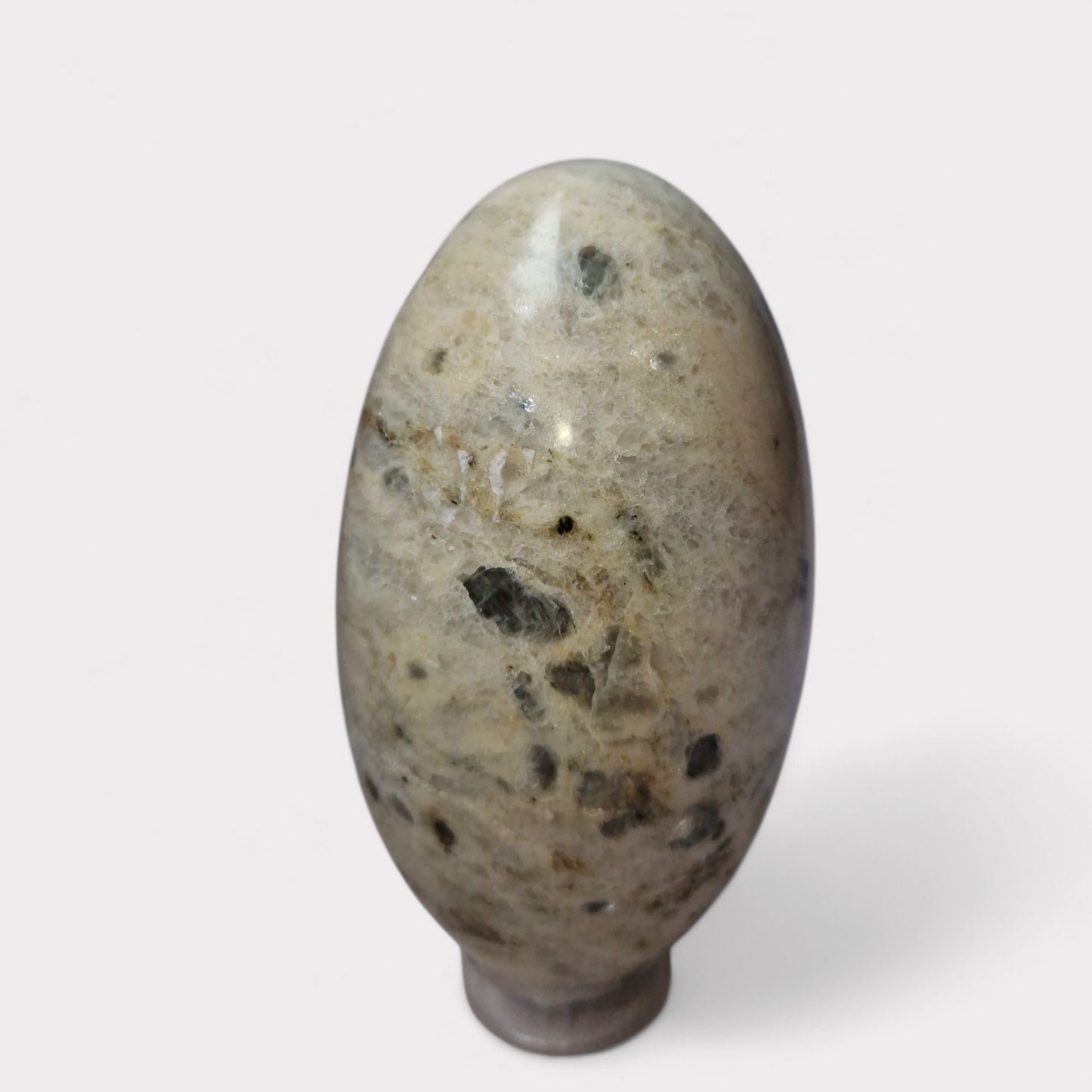 Moonstone with Smoky Quartz Shiva