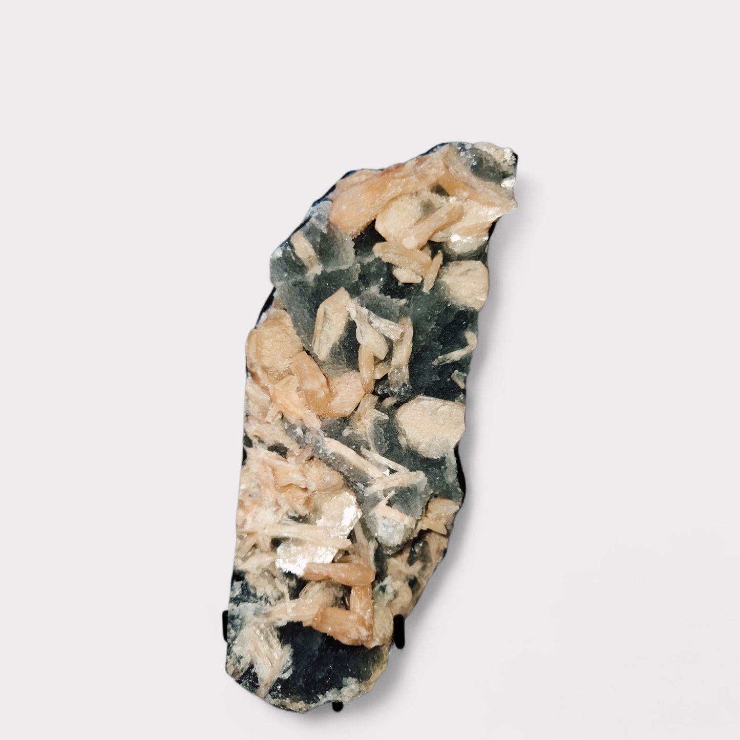 Stilbiet met Blauwe Chalcedoon (India)