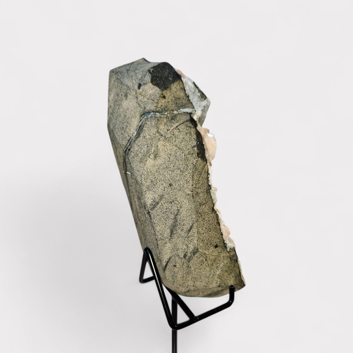 Stilbiet met Blauwe Chalcedoon (India)