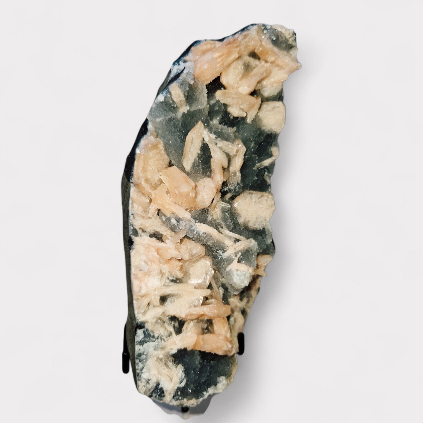 Stilbiet met Blauwe Chalcedoon (India)