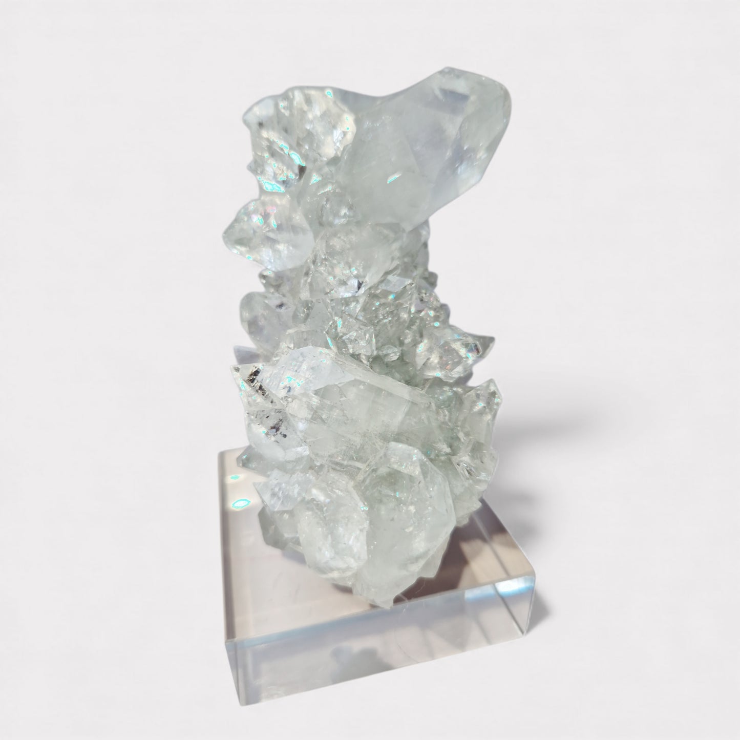 Spiegel Apofyliet met Blauwe Chalcedeoon (India)