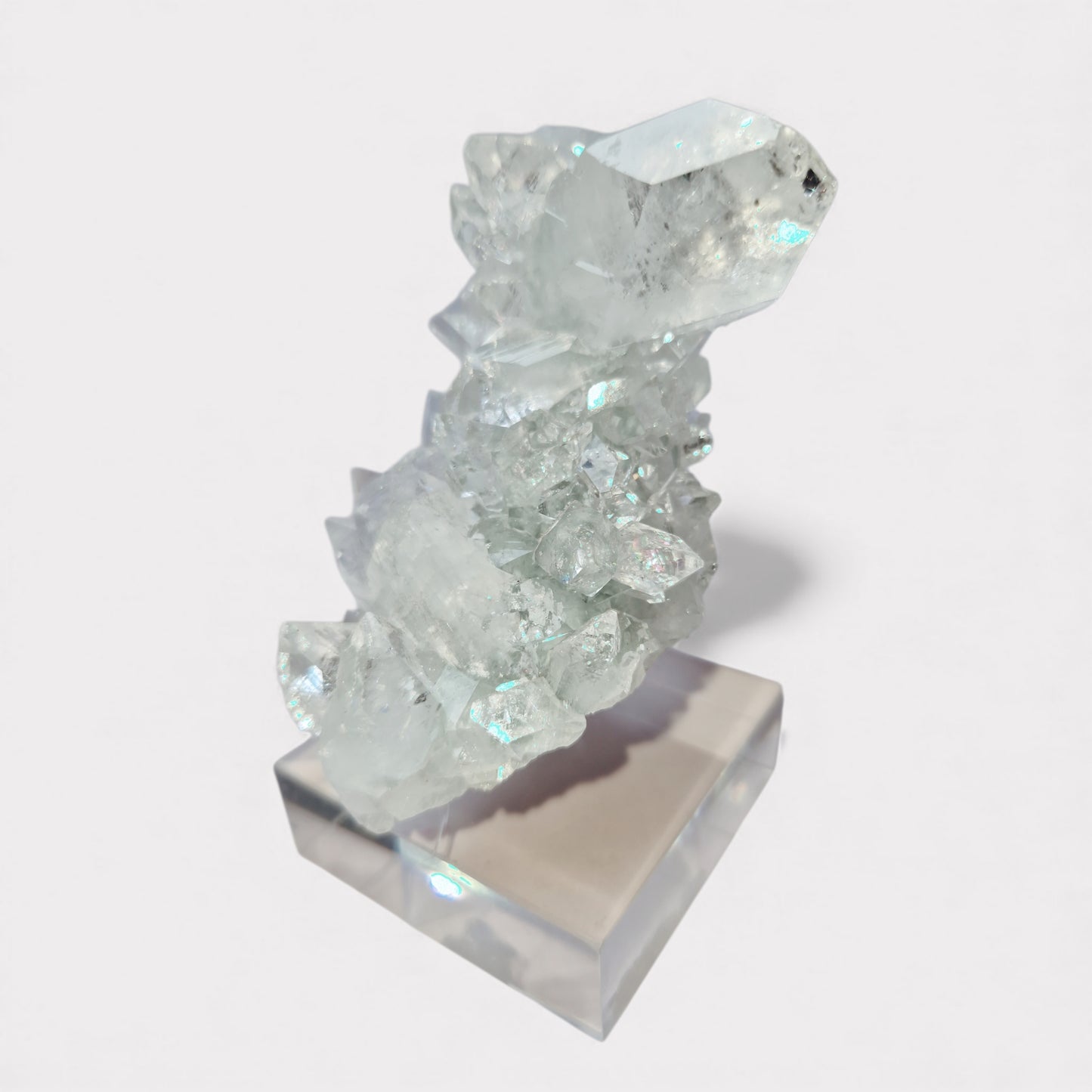 Spiegel Apofyliet met Blauwe Chalcedeoon (India)