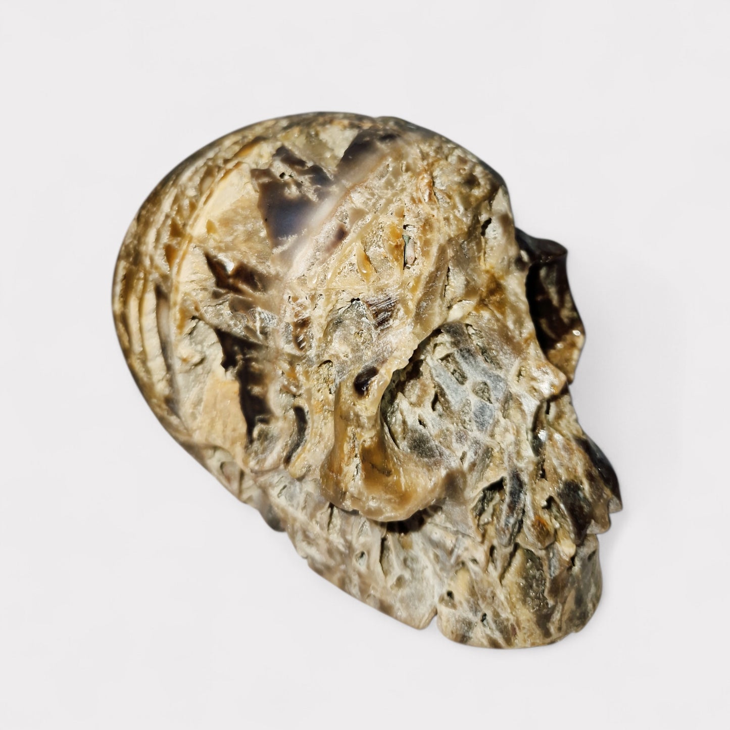 Sfaleriet (Chalcedoon) Skull uit Indonesie